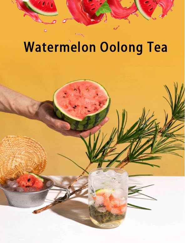 XICOFISS Watermelon Oolong Tea with Dragon Fruit, Apple & Strawberry, 150g (15 packs) - Real Fruit Beverage for Iced Tea Lovers