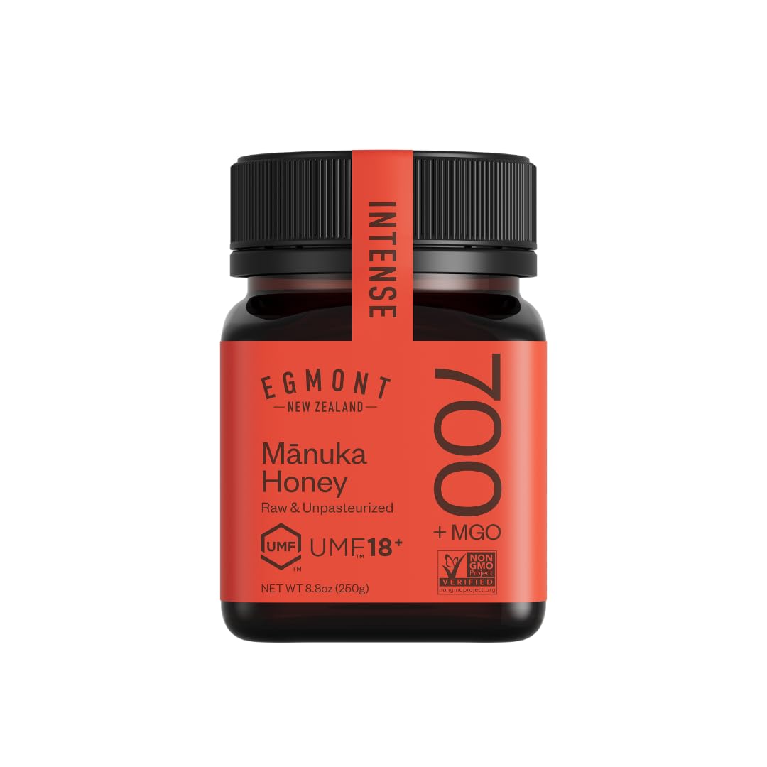 Egmont Honey Raw Manuka Honey Mgo 696+ Umf 18+ 8.8Oz(250G) Non-Gmo, Kosher, Recycled Plastic Jar, Traceable 100% Pure Authentic