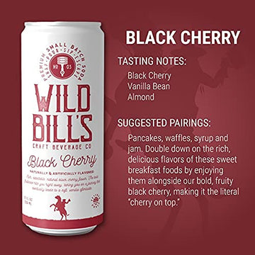 Wild Bills Craft Soda Variety Pack, 4 Flavors, Caffeine Free, Pure Cane Sugar, 12 Oz, 12 Pack
