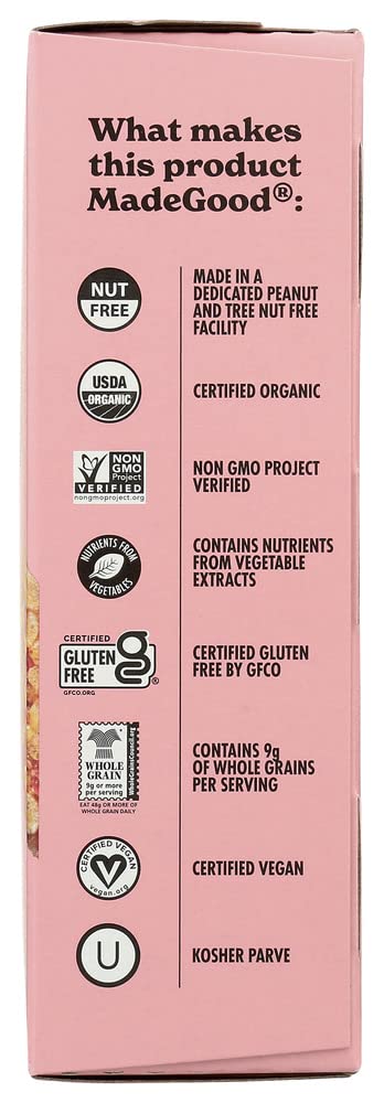 Madegood Organic Strawberry Crispy Squares, 4.68 Oz