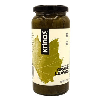 Krinos Grape Leaves In A Jar - Gourmet Leaves Premium Quality, 16 Ounces (454 Grams)