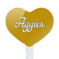 GRAPHICS & MORE Cupcake Picks Set of 6, Acrylic, UC Davis Secondary Logo Heart, One Size