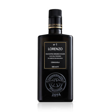 Barbera Lorenzo #1 Organic Extra Virgin Olive Oil Pdo Valli Trapanesi, Fruity, Cold Extracted Authentic Sicilian Olive Oil, Fresh Harvest Imported Olive Oil From Italy 16.9 Oz