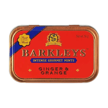 Barkleys Gourmet Ginger & Orange Mints Breath Mints - Strong Ginger & Orange Flavor For Party, After Dinner, Wedding, Every Day