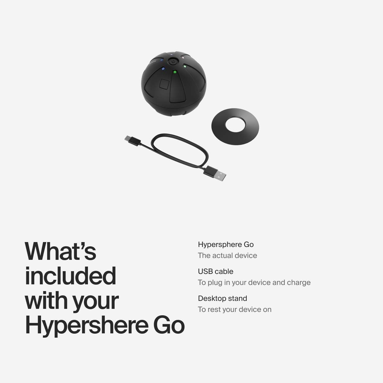 Hyperice Hypersphere Go - Vibrating Massage Ball For Muscle Recovery, Myofascial Release And Soreness Relief - Portable Fitness