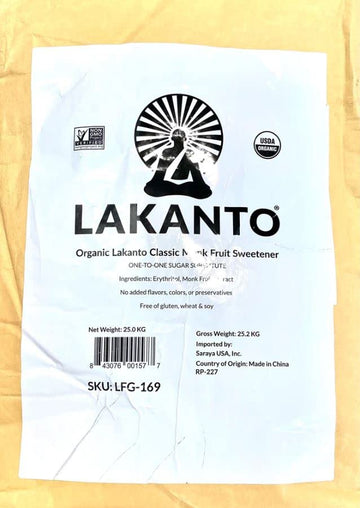 Lakanto Organic Classic Monk Fruit Sweetener with Erythritol - Bulk White Sugar Substitute, Baking, Sugar Replacement (Organic C