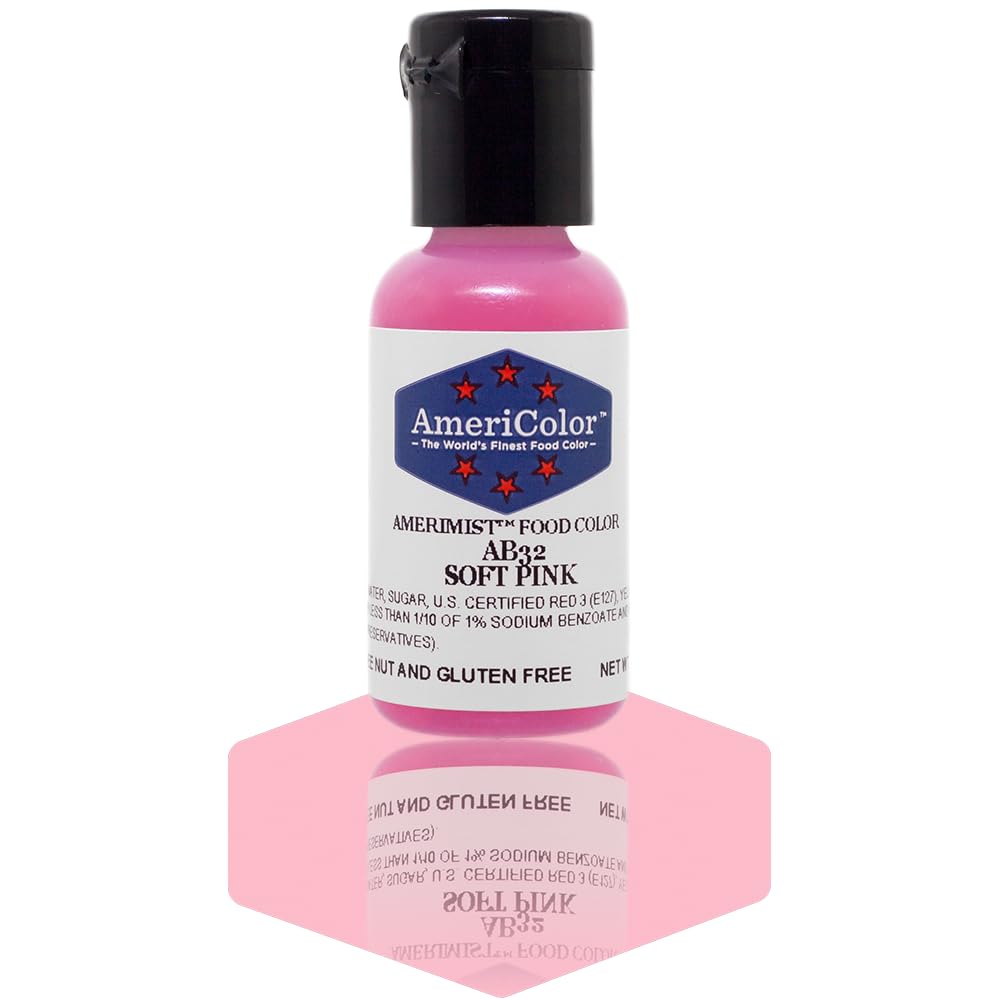 AmeriColor AmeriMist Soft Pink Airbrush Food Color, .65 oz