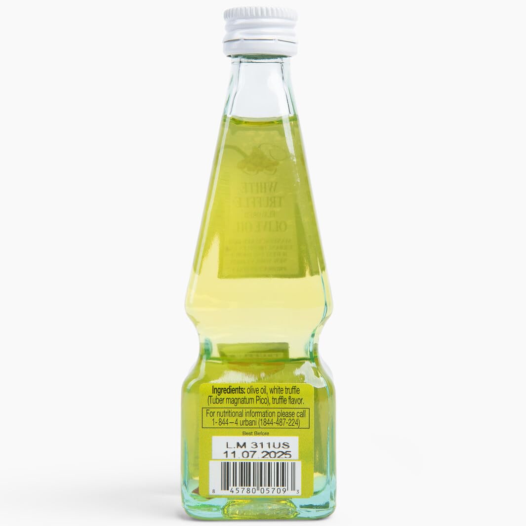 Urbani Truffles Natural White Truffle Oil, All-Natural Vegan Culinary Oil, 1.8 fl oz (55 ml), Perfect for Fish, Salad, Pasta, and Meat
