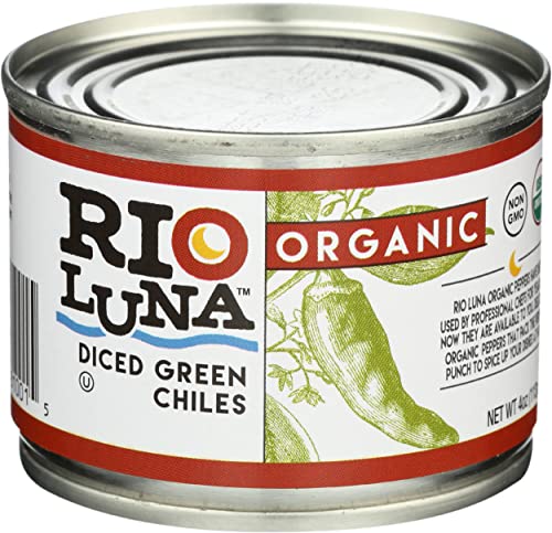 Rio Luna, Organice Diced Green Chile, 4 Ounce (Pack of 6)