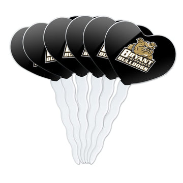 GRAPHICS & MORE Cupcake Picks Set of 6, Acrylic, Heart Love Design, One Size, Bryant University