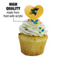 GRAPHICS & MORE Cupcake Toppers Set of 6, Acrylic, Heart Design, ETSU Secondary Logo, One Size, East Tennessee State University