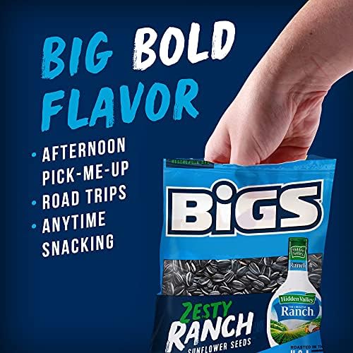 BIGS Sunflower Seeds, Hidden Valley Zesty Ranch Flavor, 5.35 oz.