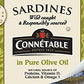 Sardines | Connetable | Sardines in Pure Olive Oil | 4.375 Ounce | Pack of 12