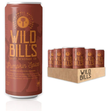 Wild Bills Pumpkin Spice Soda, Caffeine Free, Vegan, Gluten Free, 12 Fl Oz, Pack of 12