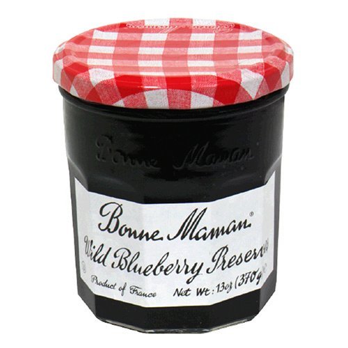 Bonne Maman Wild Blueberry Preserves, 13 oz Glass Jars (Pack of 6) - Non-GMO, Made with Simple Ingredients