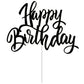 Notbadsys Happy Birthday Cake Decorations, Gold Double-Sided Glitter Letters, Birthday Party Supplies, Cake Topper Decorations (