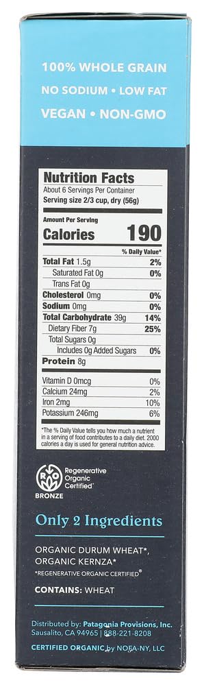 Patagonia Provisions Pasta Roc Fusilli 12 Oz