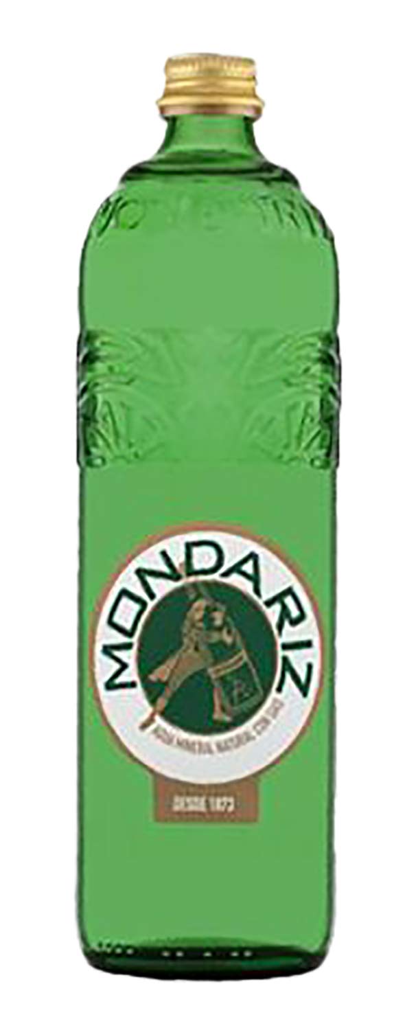 Mondariz Sparkling Natural Mineral Water, 750 mL (Pack of 12 Glass Bottles)