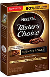 Nescafe Taster'S Choice French 5 Piece Roast Instant Coffee Single Serve Sticks, 0.52 Oz