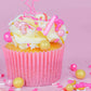 Sweets &   Boutique Pink Flamingo Party Sprinkles - Tropical Ocean Cake Toppings, Rose Pastel Jimmies, Gold Nonpareils