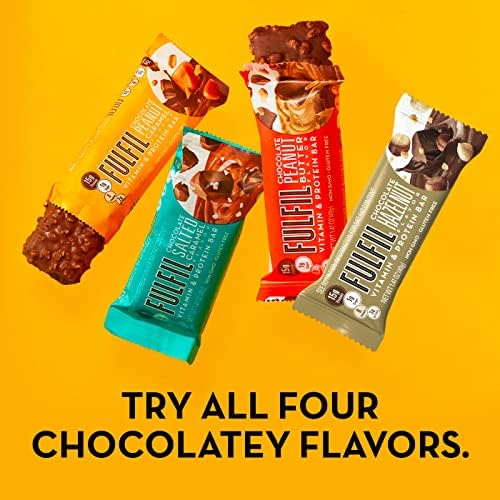 Fulfil Protein Snack Bars, Best Sellers Variety Pack,15G Protein, Pantry Staples, 12 Count