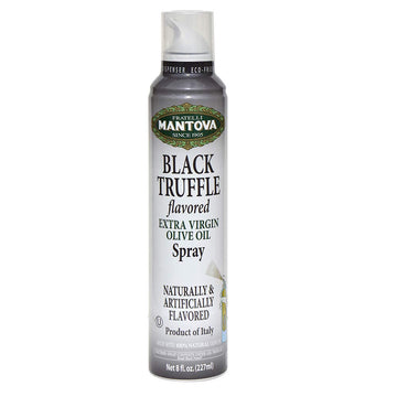 Mantova Extra Virgin Olive Oil Spray Truffle Flavored 8 Oz. Spray Bottle - Manage Oil Amount - Great For Salads & Cooking