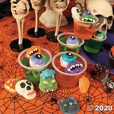 Fun Express Lizard Lip Candy, 46 Pieces, Individually Wrapped, Halloween Party Favors, Orange, Model 25/3930
