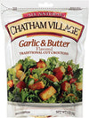 Chatham Village Large Cut Garlic & Butter Croutons, 5-Ounce Bags (Pack of 12)
