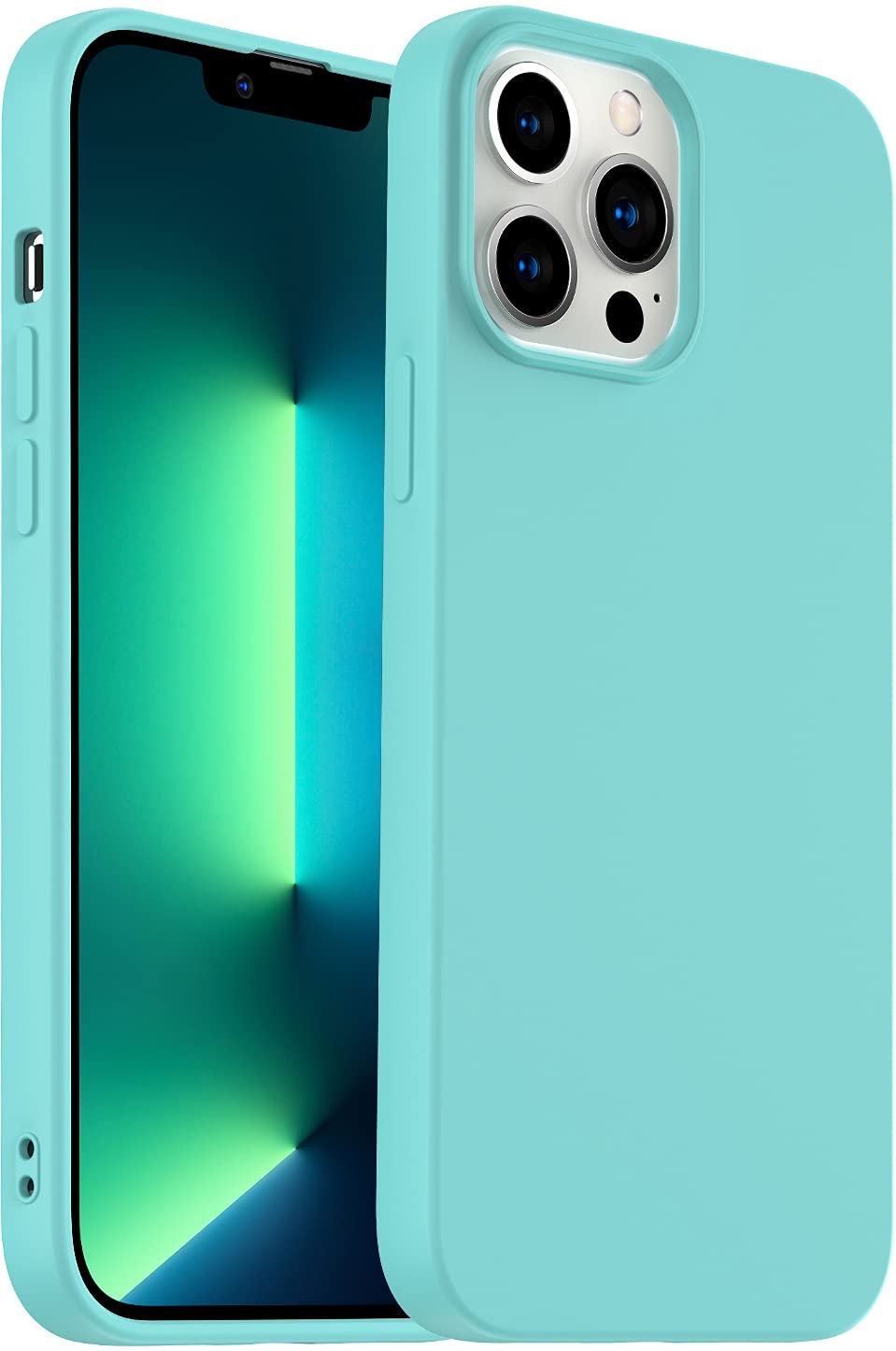 Amytor Designed For Iphone 13 Pro Max Case, Silicone Ultra Slim Shockproof Phone Case With Soft Anti-Scratch Microfiber Lining,