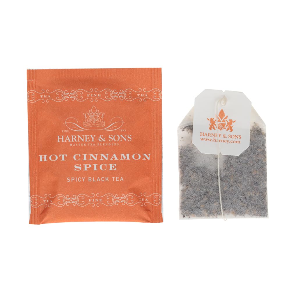 Harney & Sons Black Tea Bags  Hot Cinnamon Spice  20 Count