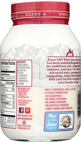 White Mountain, Organic Whole Milk Bulgarian Yogurt, 32 oz