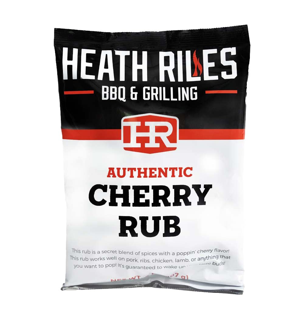 Heath Riles BBQ Rub - Cherry Seasoning, Champion Recipe, 32 oz, Ideal for Smoking & Grilling