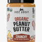 Just About Foods Organic & Keto Peanut Butter Crunchy 1 lb Gluten-Free, No Sugar Added, Palm Oil Free Single Ingredient, Unsweet