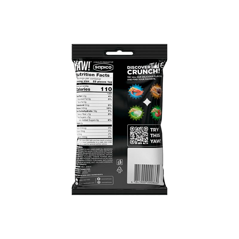 YAW! Baked Baguette Bites, Cheese Flavored, Non-GMO, 3 Pack (6oz), Orange