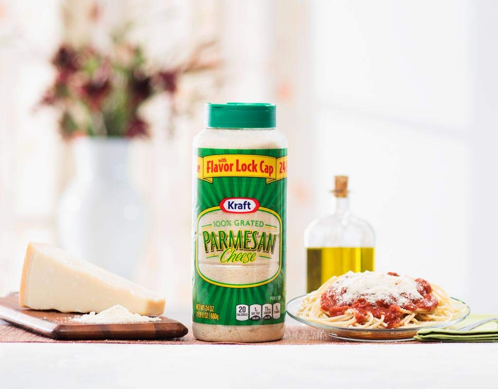 Kraft Grated Parmesan Cheese Set Of 2 Plastic Jars 24Oz/680G Each
