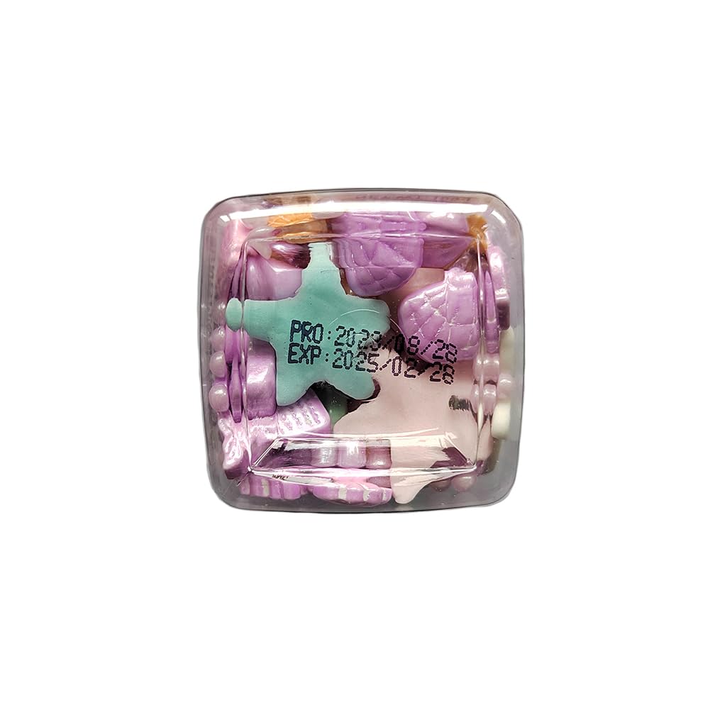 Homankit Mermaid Sprinkle Sweets Sprinkles For Baking Dessert Cupcake Cake Topper Starfish Shell Pearl Mermaid Candy Mix 3.53 Ounces Purple