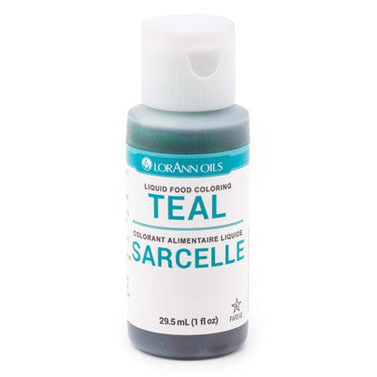 LorAnn Teal Liquid Food Color, 1 ounce squeeze bottle