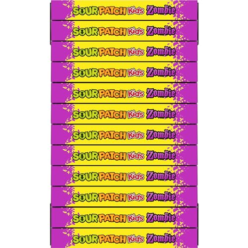 SOUR PATCH KIDS Zombie Orange & Purple Soft & Chewy Halloween Candy  Bulk Candy  12 - 3.5 oz Trick or Treat Boxes