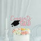 Palasasa Congrats Grad Cake Topper, 2024 Graduate Party Decorations (Rose Gold 6.6Inch)