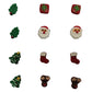 Homankit Edible Candy Santa Claus Christmas Tree Christmas Stocking Reindeer Dessert Sprinkles Party Cookie DIY Cake Cupcake Topper Icing Frosting Decoration Christmas Supplies