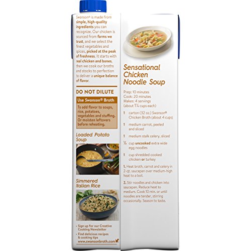 Swanson Chicken Broth, 32 Ounce (Pack Of 6)