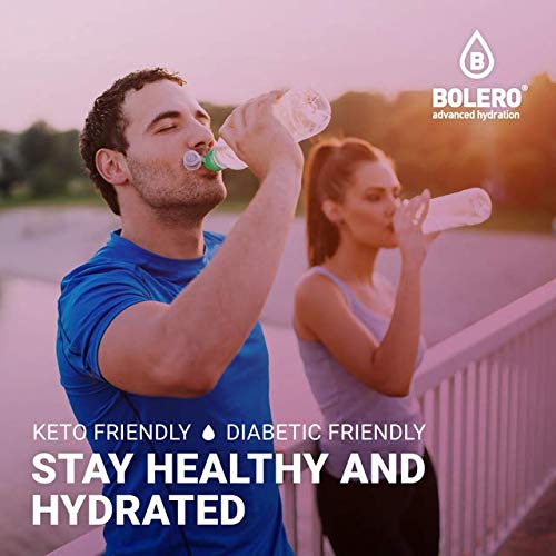 Bolero- Sugar Free Drink Mix Packets Raspberry Fruit Flavors | Powdered Flavored Water Packets | 12 Large Sachet On The Go Packe
