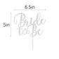Sodasos Silver Glitter Bride To Be Cake Topper - Bridal Shower Cake Topper,For Wedding Shower;Engagement;Bachelorette;Hen Party Decorations (Silver)
