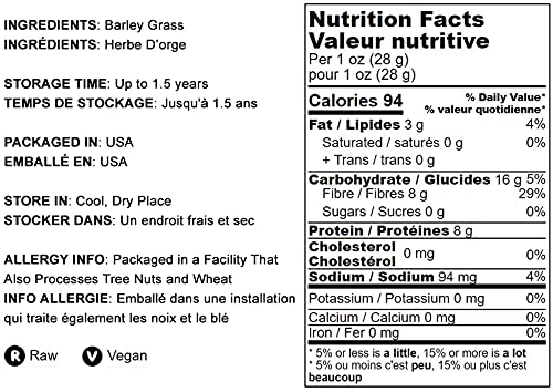 Food to Live Barley Grass Powder, Vegan Superfood, 40 Ounce, Fine Milled, Kosher, Rich in Fiber and Protein