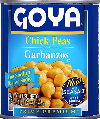 Goya Foods Low Sodium Chick Peas, Garbanzo Beans, 29 Ounce (Pack Of 12)