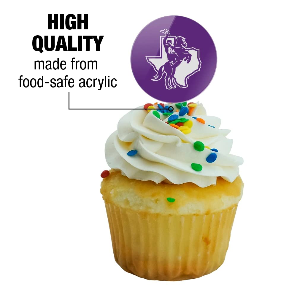 Graphics & More Tarleton State University Primary Logo Cupcake Picks Toppers Decoration Set Of 6