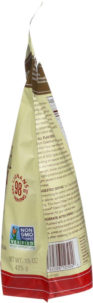 Spectrum Essential Flaxseed Organic Whole 15 Ounce (2 Pack)