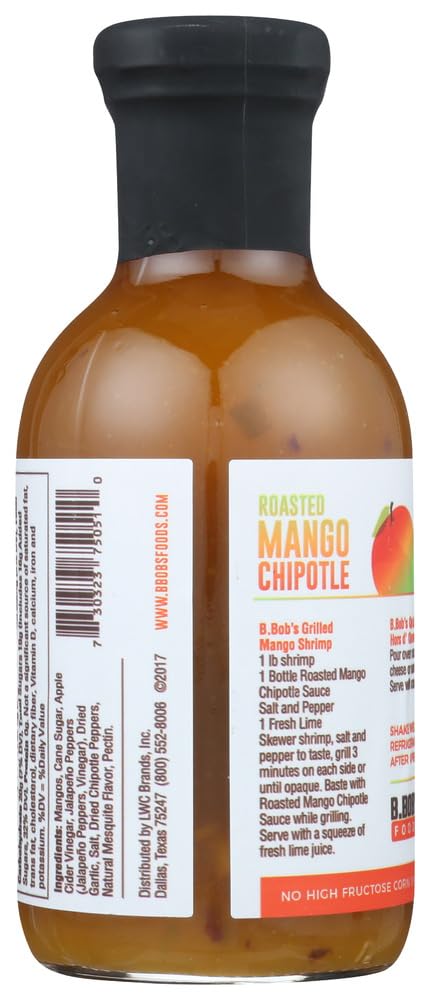 Bronco Bobs Roasted Mango Chipotle Sauce, 15.5 oz, Pack of 6, No Color, Model 730323750510