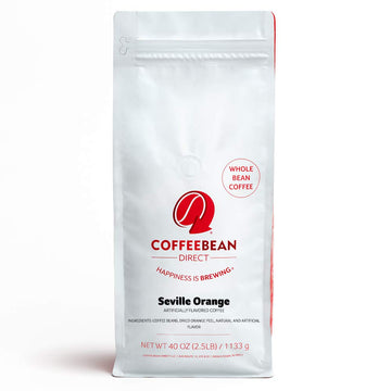 Coffee Bean Direct Seville Orange Flavored, Whole Bean Coffee, 2.5-Pound Bag