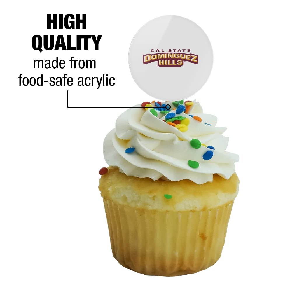 California State University Dominguez Hills Secondary Logo Cupcake Picks Toppers Decoration Set Of 6